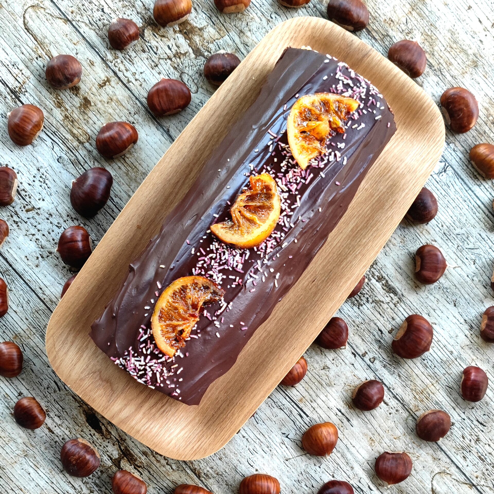 Recette bûche à la crème de châtaigne et chocolat